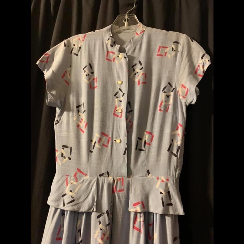 Gorgeous baby blue vintage dress Xs/S - Picture 3 of 6